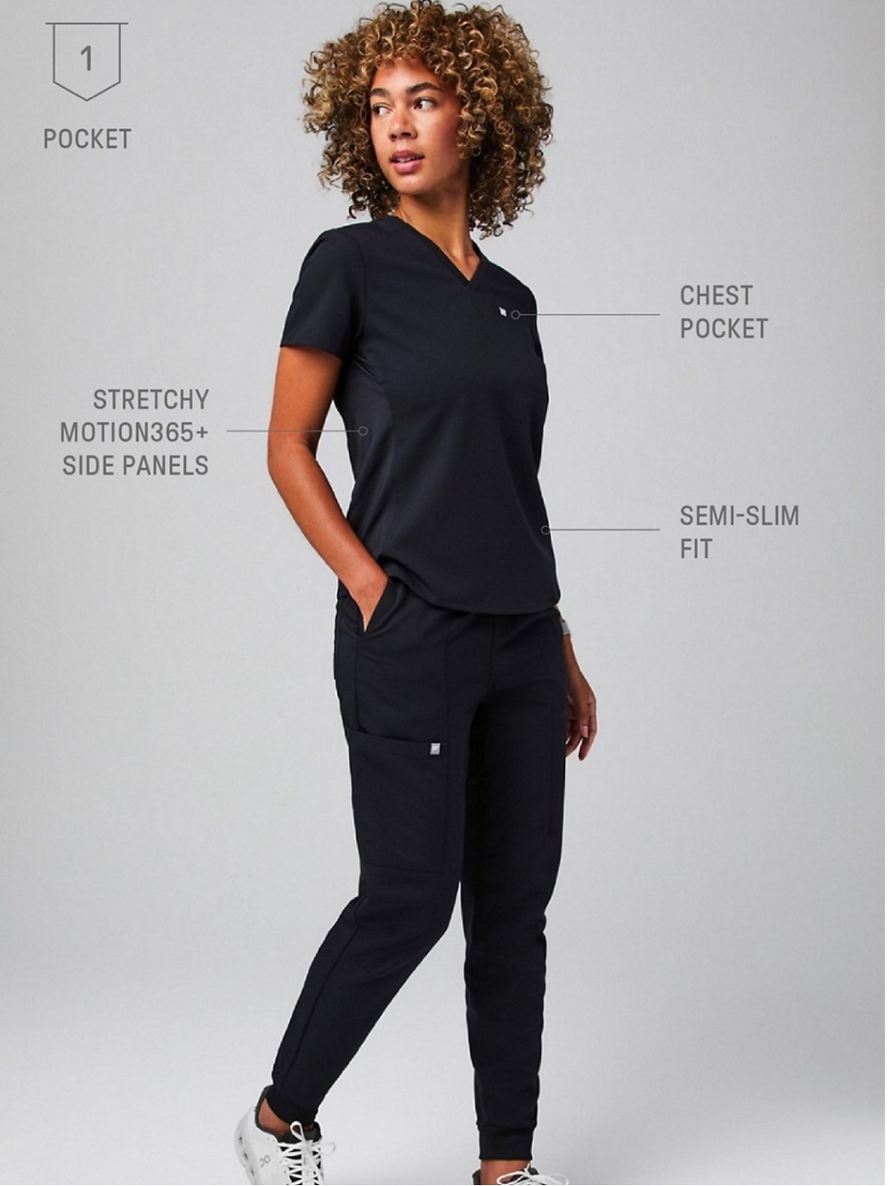✨ Fabletics Vital Flex 3-Piece Scrub Set – Small Top + 2 Medium Bottoms ✨